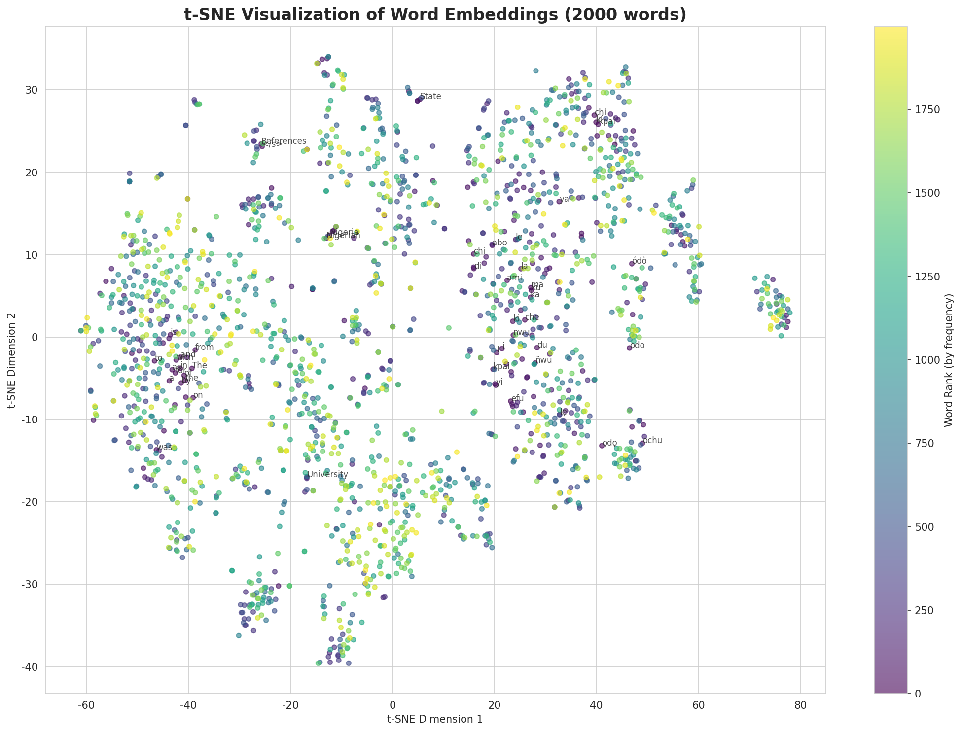 t-SNE Words